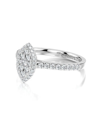 Eloise Natural Diamond Cluster Marquise Made with 950 Platinum