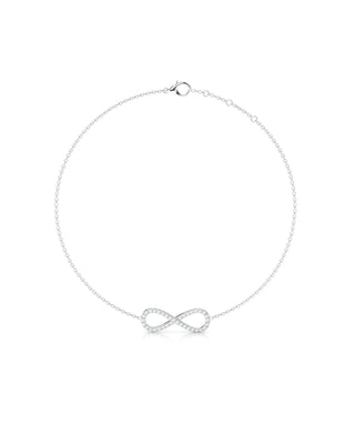 18 Karat Natural Diamond Infinity Neckpiece