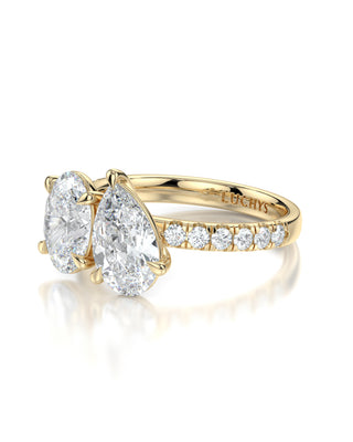 The Promise of Two - Oval and Pear Toi et Moi Engagement Ring