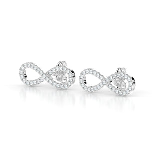 925 Sterling Silver Infinity Moissanite Earrings