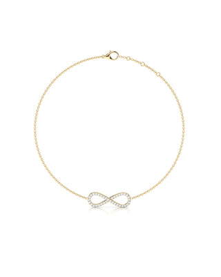 18 Karat Natural Diamond Infinity Neckpiece