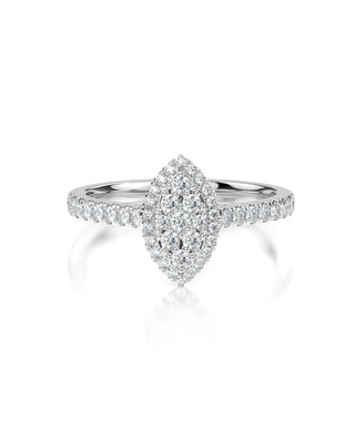 Eloise Natural Diamond Cluster Marquise Made with 950 Platinum