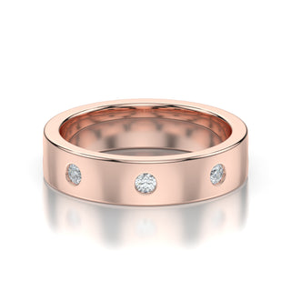 18 Karat Natural Diamond Dot Band