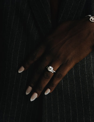 925 Sterling Silver LILO Moissanite Engagement Ring