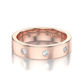 18 Karat Natural Diamond Dot Band