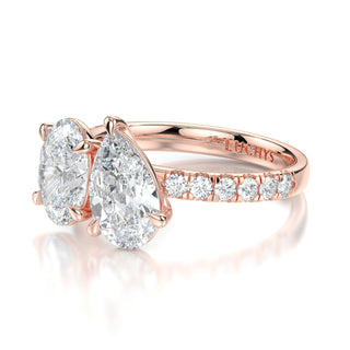 The Promise of Two - Oval and Pear Toi et Moi Engagement Ring