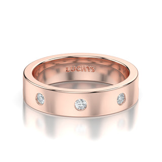18 Karat Natural Diamond Dot Band
