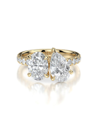 The Promise of Two - Oval and Pear Toi et Moi Engagement Ring