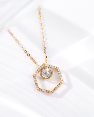 3 in 1 Hexagon Diamond Neckpiece