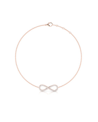18 Karat Natural Diamond Infinity Neckpiece