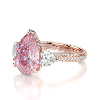Alyssa Lab Diamond Tri-Stone Ring