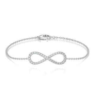 18 Karat Natural Diamond Infinity Bracelet