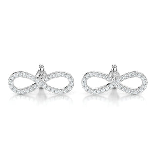 18 Karat Natural Diamond Infinity Earrings