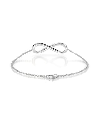 18 Karat Natural Diamond Infinity Bracelet