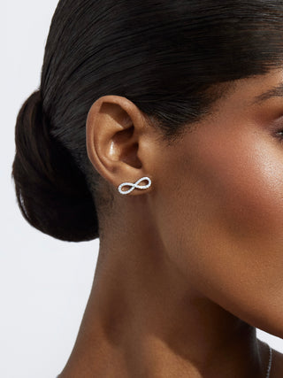 925 Sterling Silver Infinity Moissanite Earrings