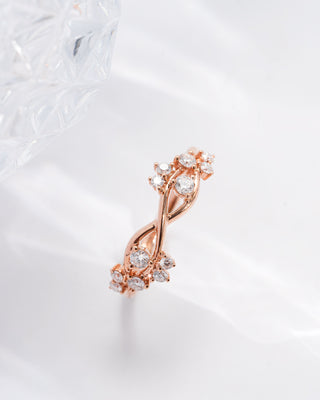18 Karat Marquise Vine Engagement Ring Set