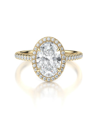 Celine Engagement Ring with Accented Stones