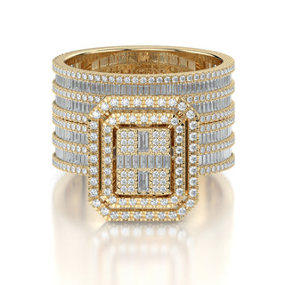 18 Karat Solid Gold Imperial Radiance Natural Diamond Wedding Ring Set