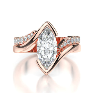 Jackie By-Pass Wedding Ring Set
