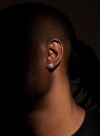 Round Cluster Natural Diamond Earrings